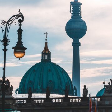 berlin, television tower, berlin cathedral