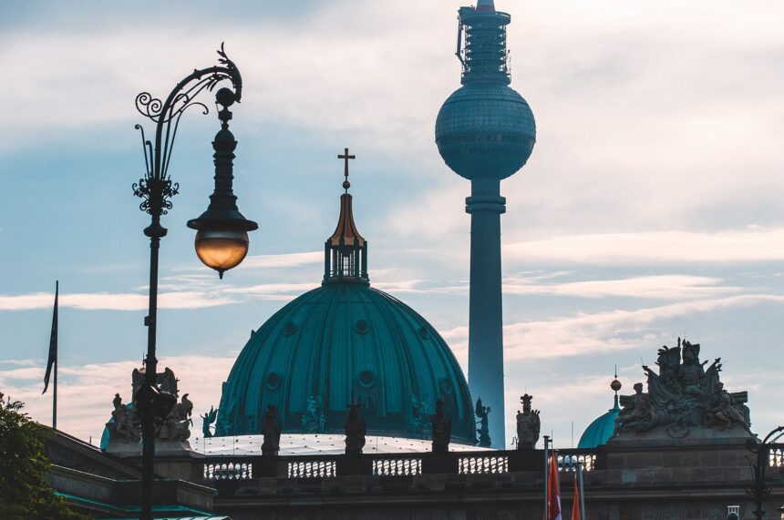 berlin, television tower, berlin cathedral