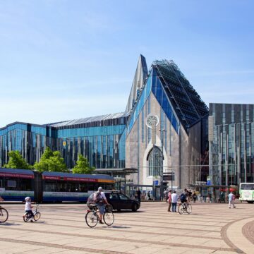 leipzig, augustus square, church