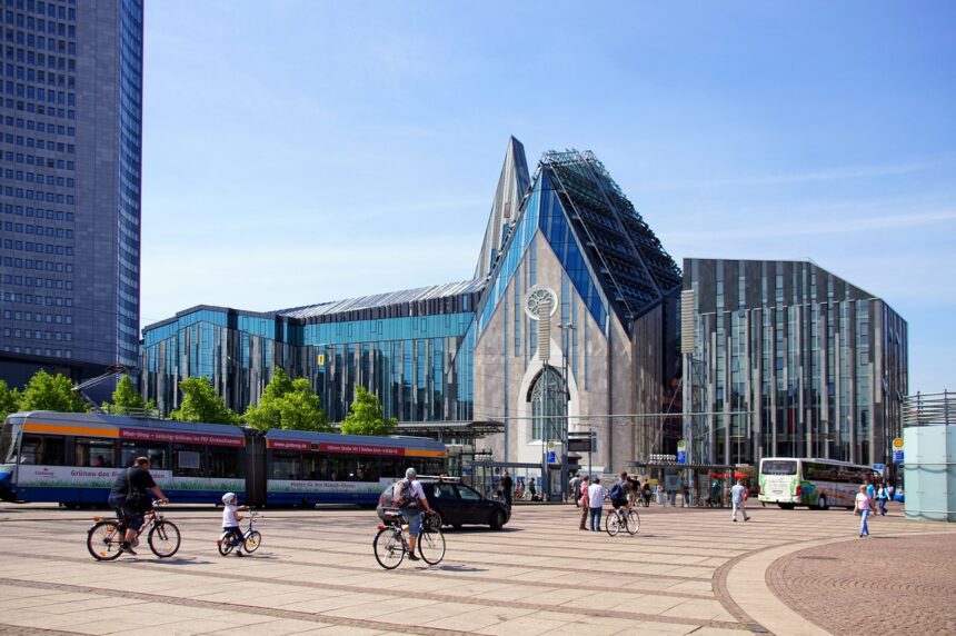 leipzig, augustus square, church